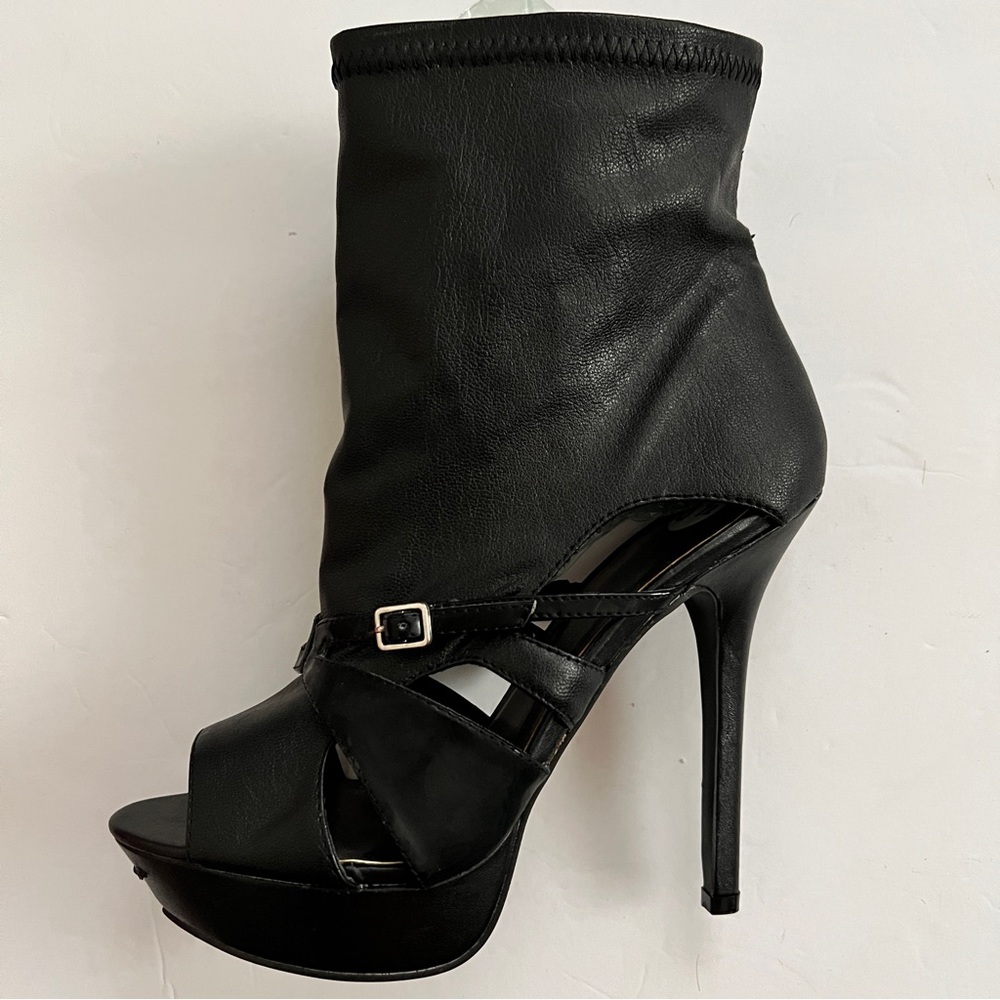 Joey Peep Toe Platform Stiletto Booties - image 1